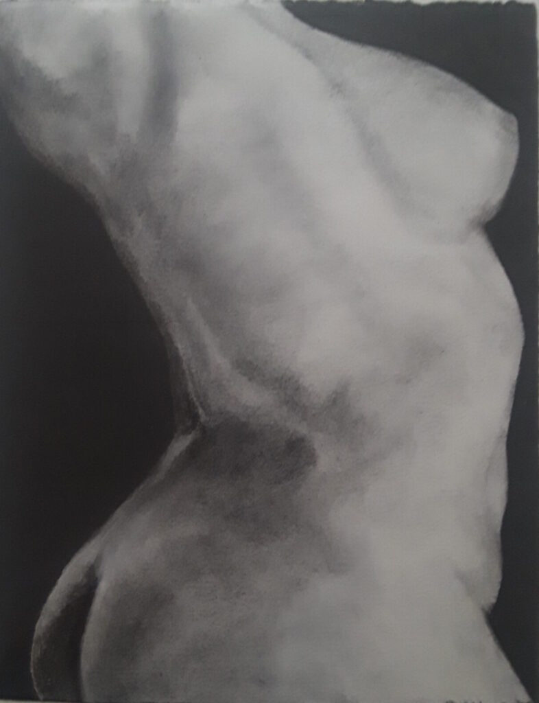 14x10 charcoal nude