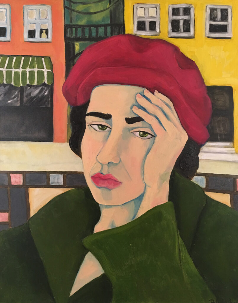 Red Beret oil on canvas 30x25 Galway 005